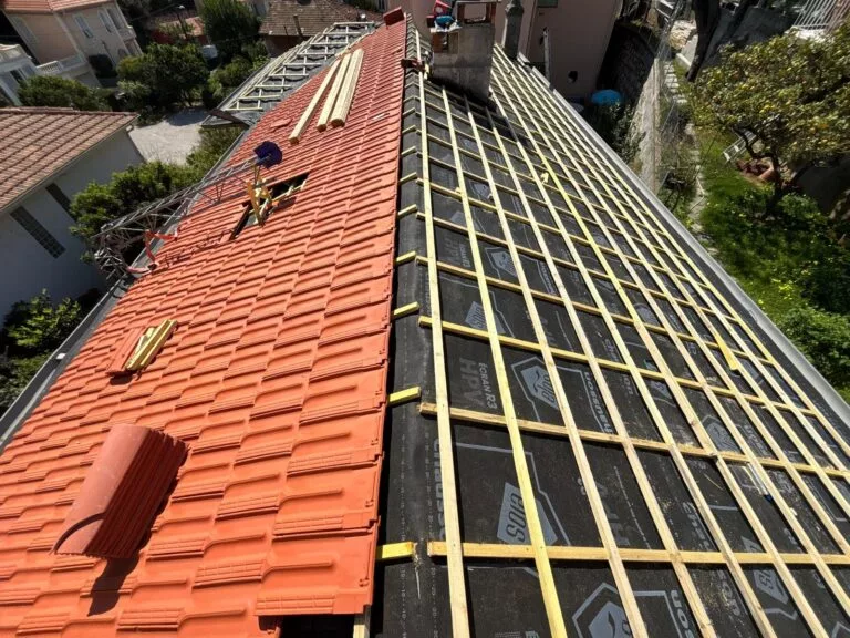 Chantier de toiture realise par notre equipe